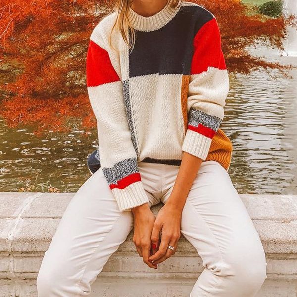 2019 autumn winter fashion o neck loose sweater women casual long sleeve knitted pullover knit female jumpers, White;black
2019 autumn winter fashion o neck loose sweater women casual long sleeve knitted pullover knit female jumpers, White;black