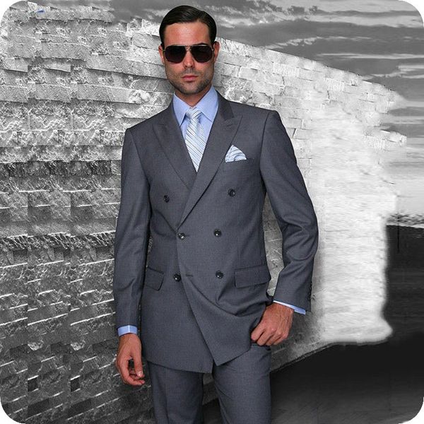 gray men suits wide peaked lapel double breasted skinny man blazer formal business jacket custom made costume homme 2piece coat pants, Black;gray
gray men suits wide peaked lapel double breasted skinny man blazer formal business jacket custom made costume homme 2piece coat pants, Black;gray