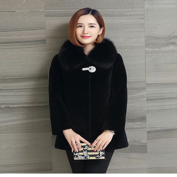 abrigo mujer casaco feminino manteau femme 2019 autumn and winter new fashion sheep sheared coat female long section fur, Black
abrigo mujer casaco feminino manteau femme 2019 autumn and winter new fashion sheep sheared coat female long section fur, Black