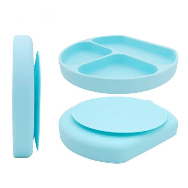 Selling Silicone Baby Food Plate Divider Plates Easy To Clean Kids Dishes For Travel Wholesale 100% Food Grade Silicone Plate