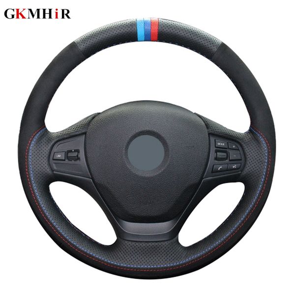 diy hand-stitched black genuine leather black suede car steering wheel cover for f20 f21 f22 f23 f30 f31 f34
diy hand-stitched black genuine leather black suede car steering wheel cover for f20 f21 f22 f23 f30 f31 f34