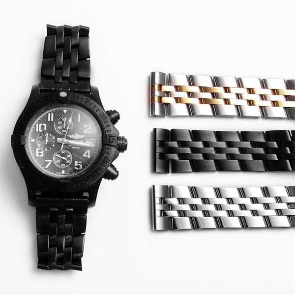 yq hight quelity watch bands bracelet 22 24mm mens silver solid stainless steel watch strap fashion watchbands accessories for breitling, Black;brown
yq hight quelity watch bands bracelet 22 24mm mens silver solid stainless steel watch strap fashion watchbands accessories for breitling, Black;brown