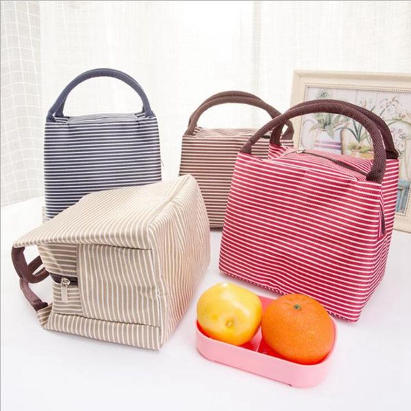 leisure women portable lunch bag canvas stripe insulated cooler bags thermal picnic lunch bags kids box bag tote, Blue;pink
leisure women portable lunch bag canvas stripe insulated cooler bags thermal picnic lunch bags kids box bag tote, Blue;pink