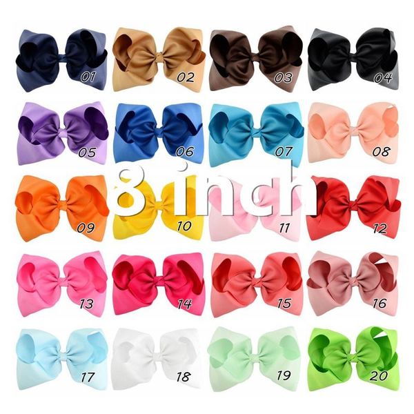 adorable smile  colour jojo bows 8 inch ribbon hair bows with clip girls hair accessories, Slivery;white 
adorable smile  colour jojo bows 8 inch ribbon hair bows with clip girls hair accessories, Slivery;white