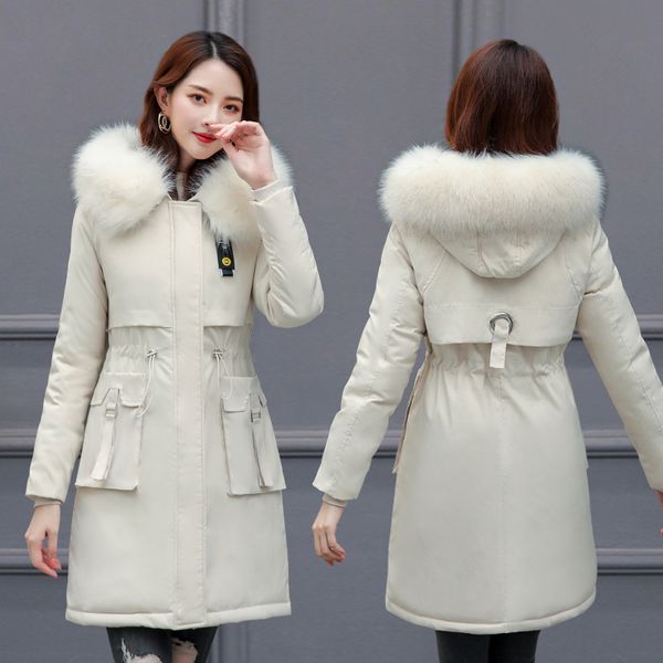 autumn winter new women hoodies parka clothing in the long section the korean large fur collar women's cotton jacket f1073, Black
autumn winter new women hoodies parka clothing in the long section the korean large fur collar women's cotton jacket f1073, Black