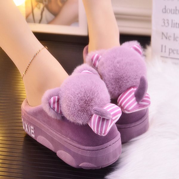 winter new high-heeled cotton slippers women's home warmth thick plush non-slip cartoon comfortable muffin with slippers, Black
winter new high-heeled cotton slippers women's home warmth thick plush non-slip cartoon comfortable muffin with slippers, Black