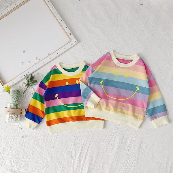 2019 Casual Autumn Kids Children Boys Girls Baby Sweatshirts Rainbow Striped Smile Long Sleeve Pullover Tops Sweatshirts S9462
2019 Casual Autumn Kids Children Boys Girls Baby Sweatshirts Rainbow Striped Smile Long Sleeve Pullover Tops Sweatshirts S9462