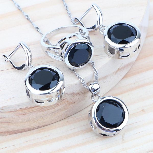 women accessories luxury bridal jewelry sets 925 silver black cubic zirconia jewelry earrings necklace sets ring pendant
women accessories luxury bridal jewelry sets 925 silver black cubic zirconia jewelry earrings necklace sets ring pendant