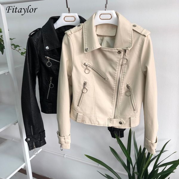 fitaylor spring new pu leather jacket fashion motorcycle jacket short design faux leather women, Black
fitaylor spring new pu leather jacket fashion motorcycle jacket short design faux leather women, Black