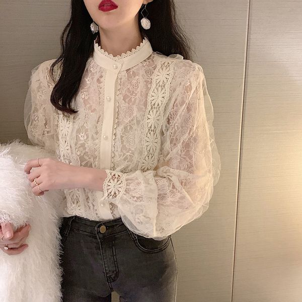 perspective blouses vetement femme blusas women's clothing spring sweet mujer de moda feminina long sleeve lace shirts fall, White
perspective blouses vetement femme blusas women's clothing spring sweet mujer de moda feminina long sleeve lace shirts fall, White