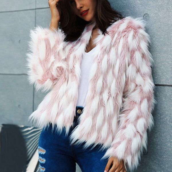 fake fur short winter female autumn mix gray white casual fur jacket overcoat streetwear coat fluffy warm faux coat women, Black
fake fur short winter female autumn mix gray white casual fur jacket overcoat streetwear coat fluffy warm faux coat women, Black