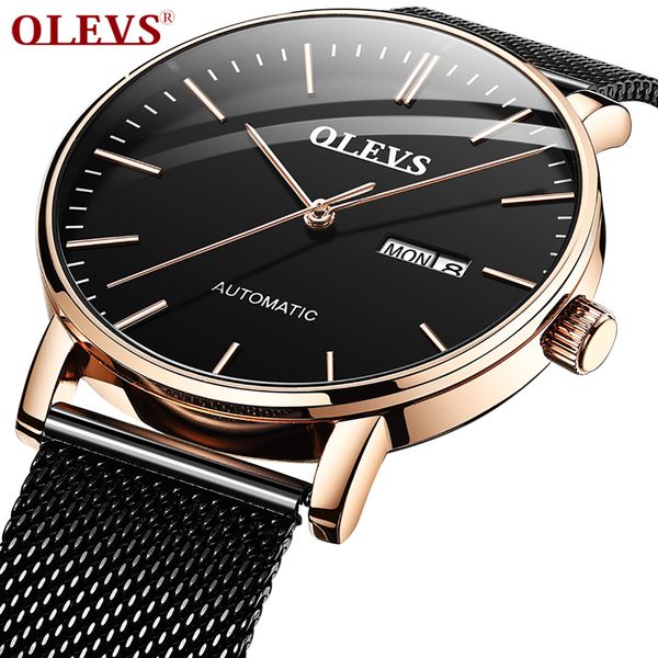 fashion brand olevs automatic mechanical business men's watch ultra-thin dial waterproof sports mechanical watch, Slivery;brown
fashion brand olevs automatic mechanical business men's watch ultra-thin dial waterproof sports mechanical watch, Slivery;brown