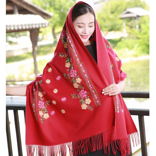 200cm*70cm cashmere scarves with tassel solid color embroider flower lady winter scarf women warm fashion female shawl bufanda
200cm*70cm cashmere scarves with tassel solid color embroider flower lady winter scarf women warm fashion female shawl bufanda