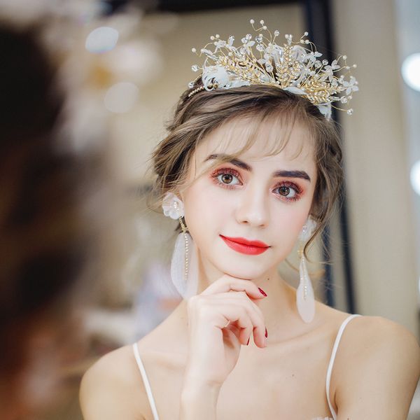 fashion princess bridal wedding headband hair jewelry rhinestone artificial feather headdress accessories long earrings handmade, Golden;white
fashion princess bridal wedding headband hair jewelry rhinestone artificial feather headdress accessories long earrings handmade, Golden;white