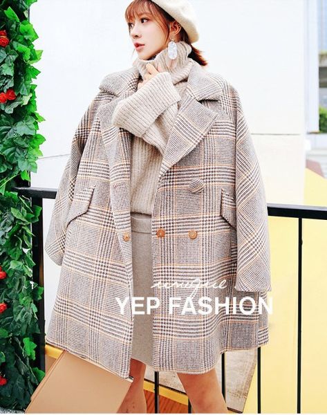 2019 autumn and winter woolen coat female mid-long new korean temperament women's popular woolen coat -8, Black;brown
2019 autumn and winter woolen coat female mid-long new korean temperament women's popular woolen coat -8, Black;brown