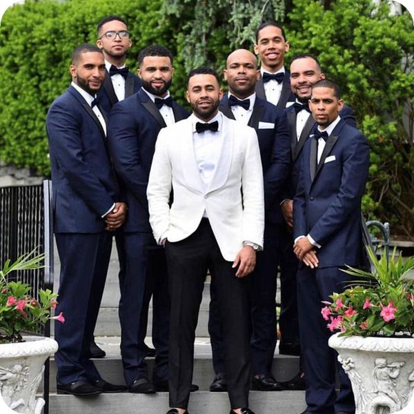 custom made ivory groom tuxedos men's wedding suits white shawl lapel men blazers groomsmen suit 2piece latest designs costume homme, Black;gray
custom made ivory groom tuxedos men's wedding suits white shawl lapel men blazers groomsmen suit 2piece latest designs costume homme, Black;gray