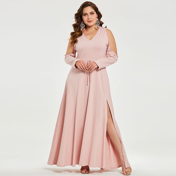 women pink maxi dress a-line expansion cold shoulder v-neck dress elegant party big size loose spring long sleeve sexy, Black;gray
women pink maxi dress a-line expansion cold shoulder v-neck dress elegant party big size loose spring long sleeve sexy, Black;gray