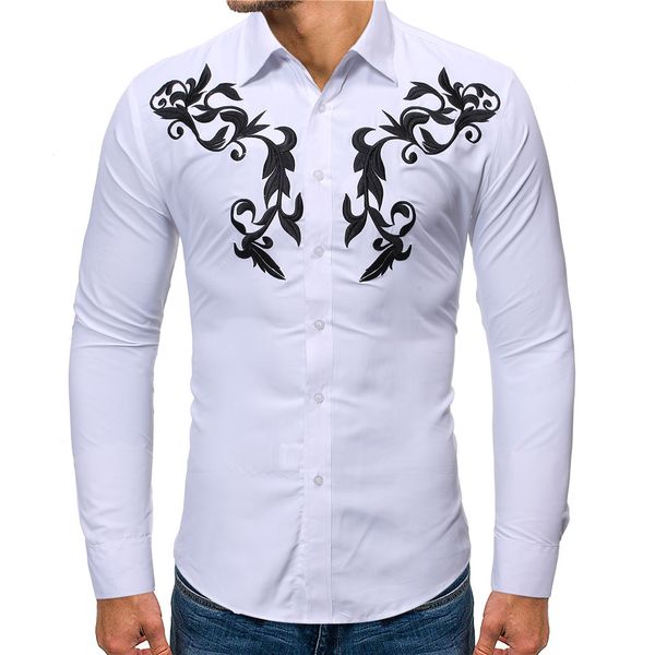 men's autumn winter casual embroidery pullover long sleeve hawaiian shirt blouse 2xl plus size camisa masculina streetwear, White;black
men's autumn winter casual embroidery pullover long sleeve hawaiian shirt blouse 2xl plus size camisa masculina streetwear, White;black