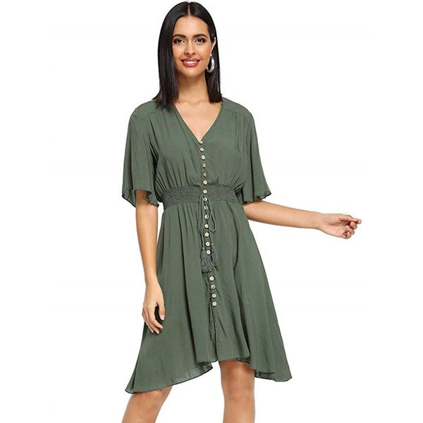 casual dresses autumn boho dress women blasts slinge button v-neck mini open fork floating party ball gown elegant, Black;gray
casual dresses autumn boho dress women blasts slinge button v-neck mini open fork floating party ball gown elegant, Black;gray