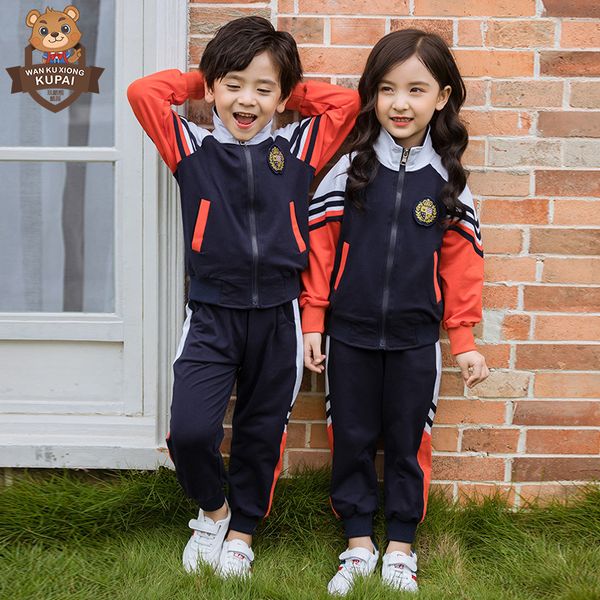 play cool bear primary school student's school uniform children sports clothing business attire kindergarten suit spring and aut, White
play cool bear primary school student's school uniform children sports clothing business attire kindergarten suit spring and aut, White