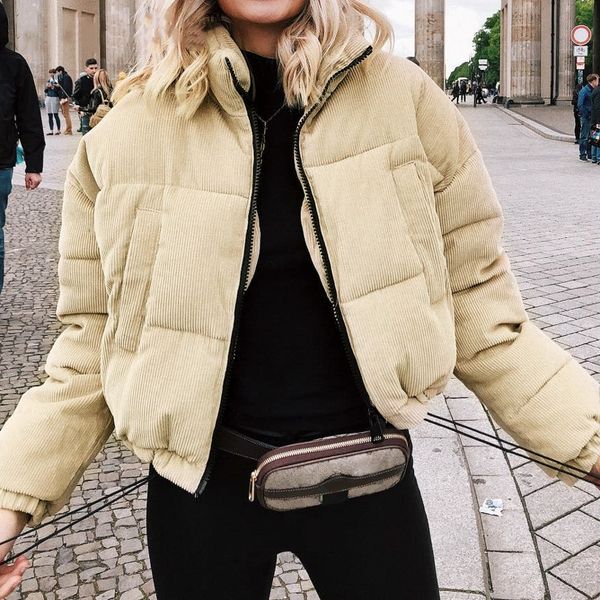 women casual corduroy thicken parka overcoat winter warm fashion outwear coat women oversize streetwear jacket coat, Black;brown
women casual corduroy thicken parka overcoat winter warm fashion outwear coat women oversize streetwear jacket coat, Black;brown