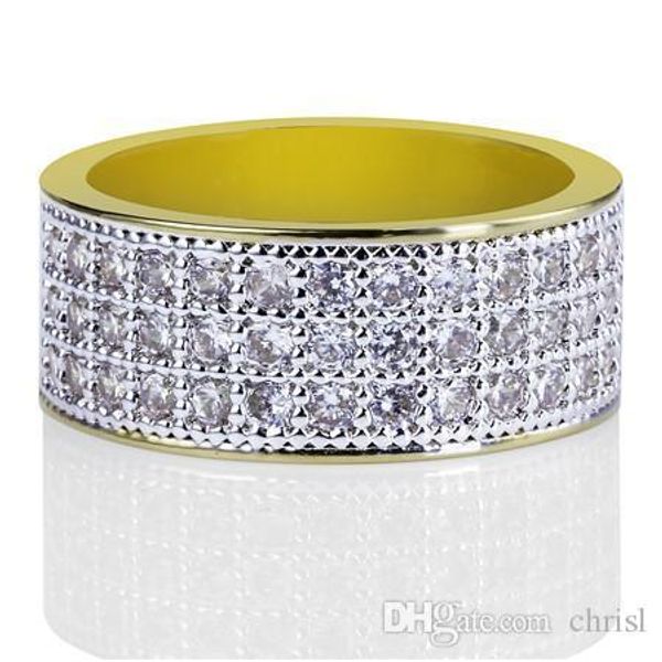 hip hop 18k gold planted 3 rows round inlaid cubic zircon blinking men ring bling jewelry gift ideas, Silver
hip hop 18k gold planted 3 rows round inlaid cubic zircon blinking men ring bling jewelry gift ideas, Silver