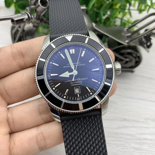 classic style rubber band planet ocean date mens watches 47mm full black dial automatic mechanical watch new style mens wristwatches, Slivery;brown
classic style rubber band planet ocean date mens watches 47mm full black dial automatic mechanical watch new style mens wristwatches, Slivery;brown