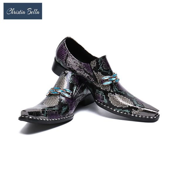 christia bella snake skin genuine leather men business shoes fashion plus size print slip on metal square toe formal men shoes, Black
christia bella snake skin genuine leather men business shoes fashion plus size print slip on metal square toe formal men shoes, Black