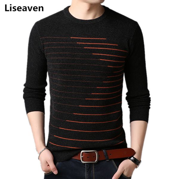 liseaven sweaters mens o-neck pullover wool sweater male pull homme brand men's pullovers clothing, White;black
liseaven sweaters mens o-neck pullover wool sweater male pull homme brand men's pullovers clothing, White;black