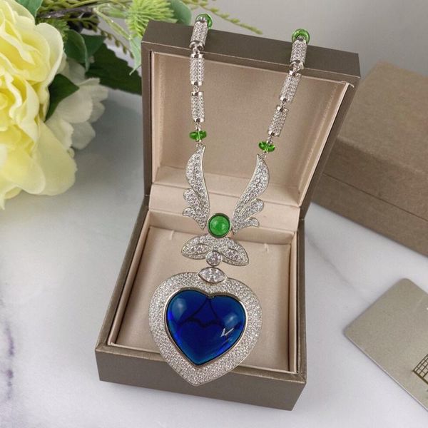 high fashion zircon necklace for women party wedding crystal gorgeous tassel blue ocean heart pendant fine jewelry, Silver
high fashion zircon necklace for women party wedding crystal gorgeous tassel blue ocean heart pendant fine jewelry, Silver