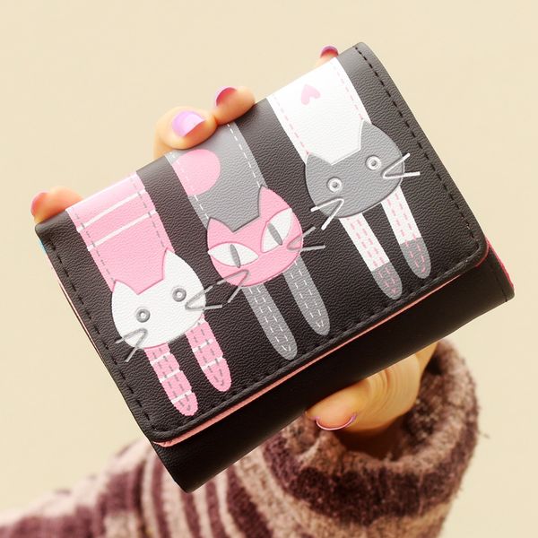 womens cute cat wallet coin purse trifold mini wallets clutch bag pu leather credit card holder small purses promotion, Red;black
womens cute cat wallet coin purse trifold mini wallets clutch bag pu leather credit card holder small purses promotion, Red;black