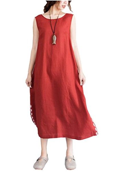 ninmon shares women's linen sleeveless casual loose long orange red maxi summer dresses with pocket, Black;gray
ninmon shares women's linen sleeveless casual loose long orange red maxi summer dresses with pocket, Black;gray