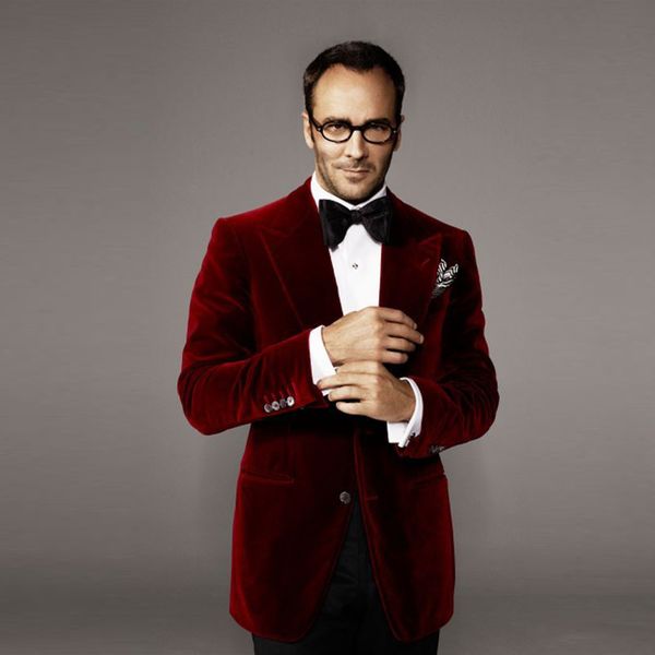 dark red velvet men's formal tuxedos two buttons slim fit winter jacket and black pants custom made groom wear, Black;gray
dark red velvet men's formal tuxedos two buttons slim fit winter jacket and black pants custom made groom wear, Black;gray