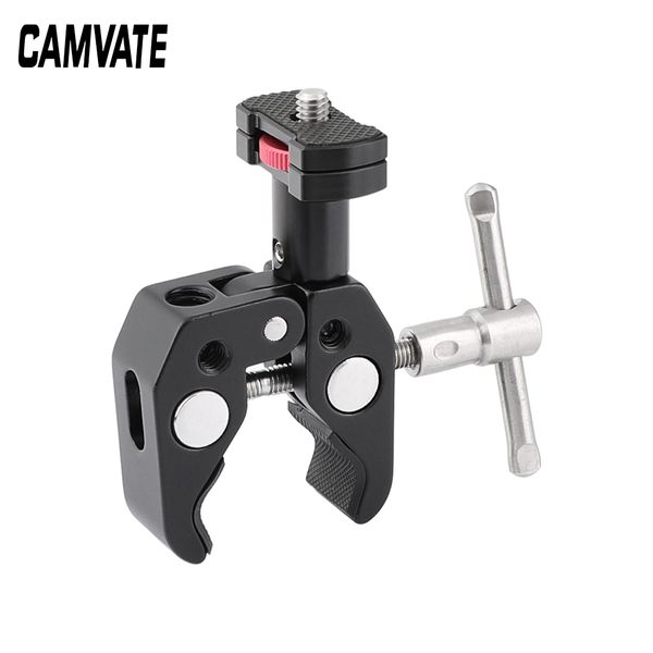 camvate multiple-function super crab clamp with 1/4" & 3/8" threads + mini support holder with 1/4" thumbscrew c2524
camvate multiple-function super crab clamp with 1/4" & 3/8" threads + mini support holder with 1/4" thumbscrew c2524