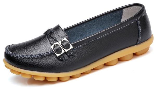 women casual shoes leather breathable soft bottom flats women's shoes 1242, Black
women casual shoes leather breathable soft bottom flats women's shoes 1242, Black