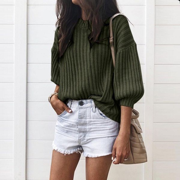 laamei o-neck solid color lantern pullover sweater woman autumn winter long sleeve ropa mujer invierno 2019 women sweater, White;black
laamei o-neck solid color lantern pullover sweater woman autumn winter long sleeve ropa mujer invierno 2019 women sweater, White;black