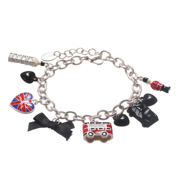 women charms bracelet bow london tower bus guard england heart bracelet bangle vintage friends link chain wristband jewelry, Black
women charms bracelet bow london tower bus guard england heart bracelet bangle vintage friends link chain wristband jewelry, Black