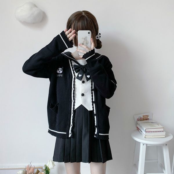 academic style school uniforms girls panda love jk uniform suit student high school japanese preppy sailor suit sweater bag, White
academic style school uniforms girls panda love jk uniform suit student high school japanese preppy sailor suit sweater bag, White
