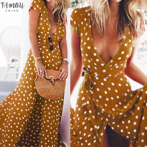 women bohemian dot printed a-line party dress short sleeve v neck elegant long dress 2020 summer beach style women dress, Black;gray
women bohemian dot printed a-line party dress short sleeve v neck elegant long dress 2020 summer beach style women dress, Black;gray