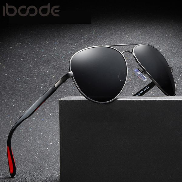 

iboode brand design classic polarized sunglasses men women driving pilot frame sun glasses male goggle uv400 shades gafas de sol, White;black