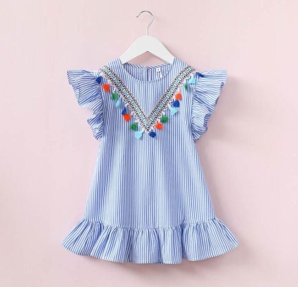 summer girls tassel flying sleeve dresses stripe cotton cute kids party dresses for kids girls princess dress clothes gb274, Red;yellow
summer girls tassel flying sleeve dresses stripe cotton cute kids party dresses for kids girls princess dress clothes gb274, Red;yellow