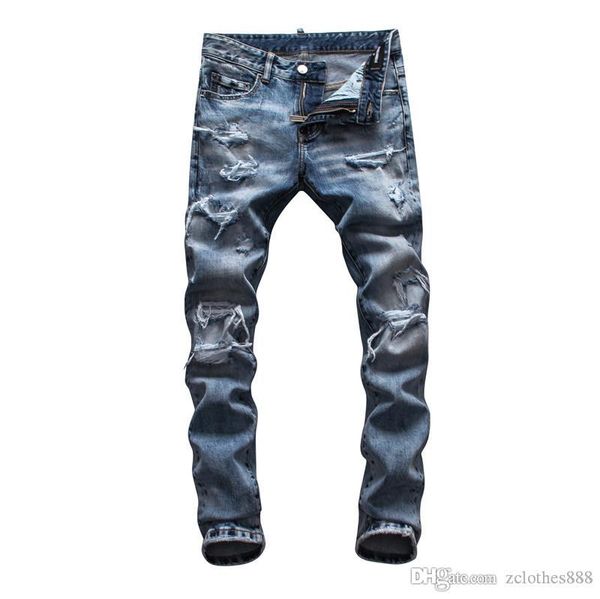 2020 men's jeans men's fashion black hole ripped black jeans for men slim retro stretch denim straight pants men designer pants, Blue
2020 men's jeans men's fashion black hole ripped black jeans for men slim retro stretch denim straight pants men designer pants, Blue
