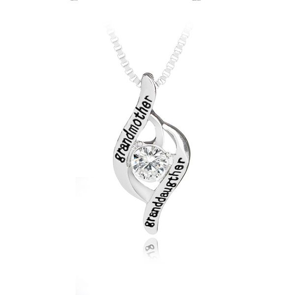 new arrival mother's day jewelry gift engraved letters " grandmother&granddaughter love crystal mom pendant necklaces ing, Silver
new arrival mother's day jewelry gift engraved letters " grandmother&granddaughter love crystal mom pendant necklaces ing, Silver