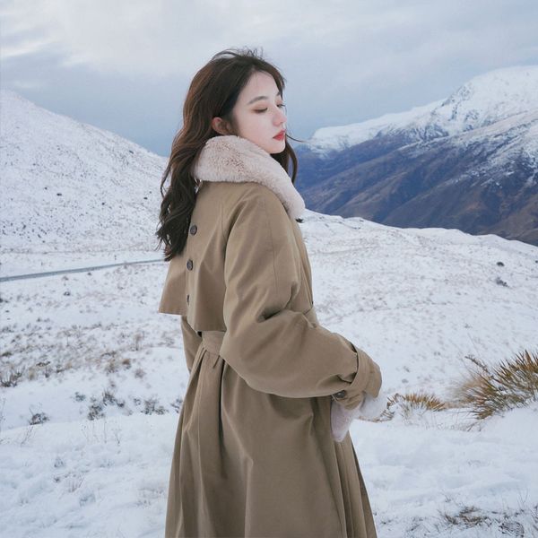 p shoot 2019 winter new style cotton-padded clothes women's korean-style loose-fit mid-length lace-up slimming over-the-knee, Blue;black
p shoot 2019 winter new style cotton-padded clothes women's korean-style loose-fit mid-length lace-up slimming over-the-knee, Blue;black