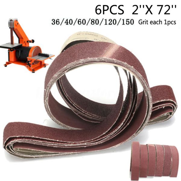 6pcs/set pack 2x72 grits sanding belts 36/40/60/80/120/150 grit abrasive band polishing sanding wood metal leather rubber etc
6pcs/set pack 2x72 grits sanding belts 36/40/60/80/120/150 grit abrasive band polishing sanding wood metal leather rubber etc