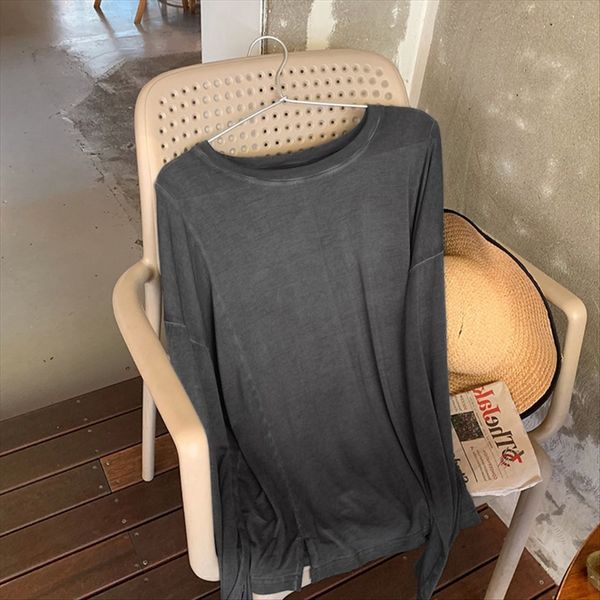 ya ran gray long sleeve t-shirt women's t-shirt hong kong flavor loose foreign flavor sunscreen long-sleeved simple top, White
ya ran gray long sleeve t-shirt women's t-shirt hong kong flavor loose foreign flavor sunscreen long-sleeved simple top, White