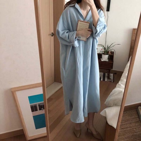 casual dresses 2021 plsu size loose cotton linen elegant lazy shirt japan style dress womens girl female summer e046, Black;gray
casual dresses 2021 plsu size loose cotton linen elegant lazy shirt japan style dress womens girl female summer e046, Black;gray
