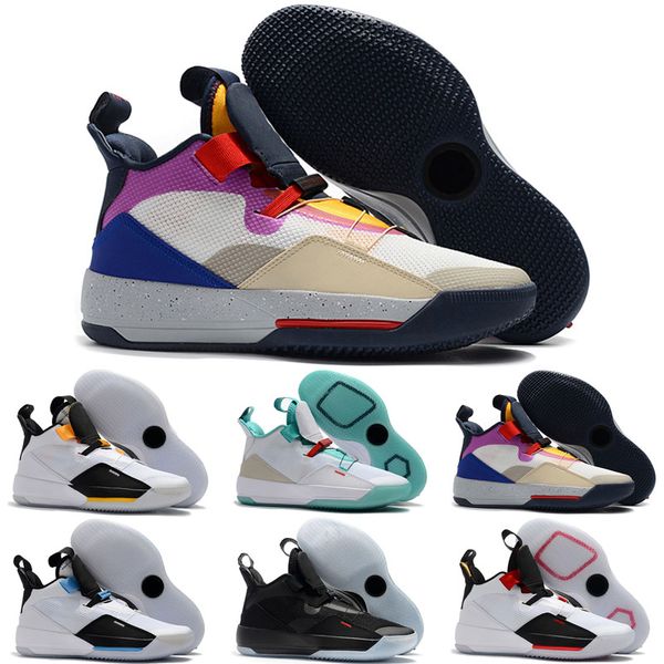 2019 New Jumpman 33 XXXIII 7 Colorful White Green Purple Sports Basketball Shoes Mens Top quality multicolo Sneakers Designer Trainers 7-12
2019 New Jumpman 33 XXXIII 7 Colorful White Green Purple Sports Basketball Shoes Mens Top quality multicolo Sneakers Designer Trainers 7-12