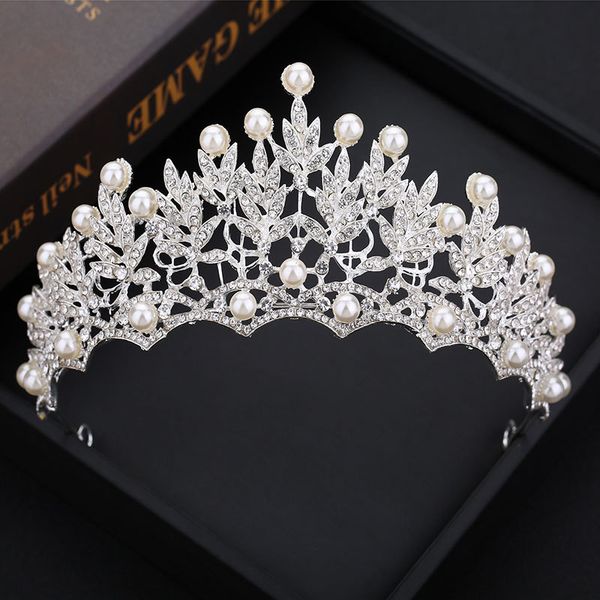 fashion rhinestone headband maple leaf pearl crystal tiara crown bridal wedding hair accessories queen princess hair jewelry for women, White;golden
fashion rhinestone headband maple leaf pearl crystal tiara crown bridal wedding hair accessories queen princess hair jewelry for women, White;golden
