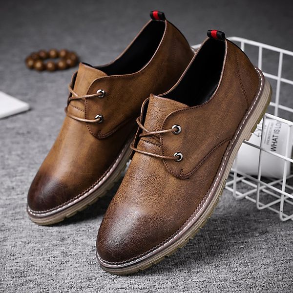 2019 men's pu leather shoes fashion casual leather lace up black flats new autumn man split business formal footwear
2019 men's pu leather shoes fashion casual leather lace up black flats new autumn man split business formal footwear